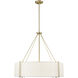 Telfar 6 Light 30 inch Modern Gold/White Indoor Pendant Ceiling Light